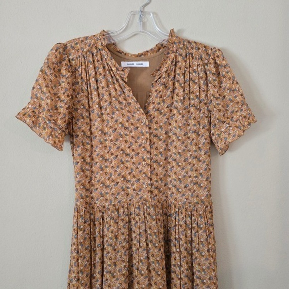 Samsøe Samsøe Rosella Dress AOP 9695 Blossom Floral Midi Button Front XS - Picture 5 of 10